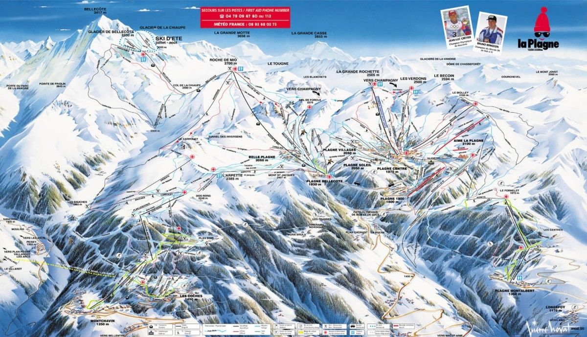 Map Of La Plagne 